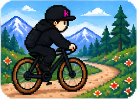 Rider rides away, fixed.